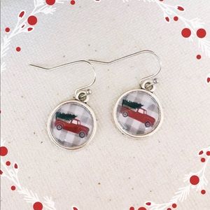 Red truck Christmas earrings 50% off